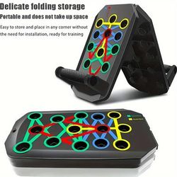 TEMU Multifunctional 28-hole Push-up Board, Abs Material, Uncharged, & Abdominal Muscle Training Equipment