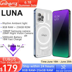 Unihertz Luna Smartphone Rhythm Ambient Light 8GB 256GB 108MP G99 Mobile Phone Night Vision Cellphones
