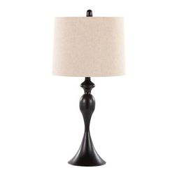 Ashland 27" Metal Table Lamp - Set Of 2 by Lumisource in Bronze Oatmeal