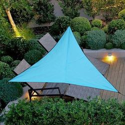 TEMU 1pc Outdoor Triangle Canopy, Courtyard Balcony Sunshade Sail, Folding Sunshade Shed Landscape Rain Shed, Suitable For Terrace/yard/deck/garden/outdoor Activities