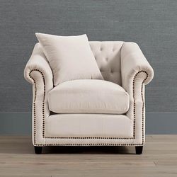 Farah Lounge Chair - Latte Crypton Jennie Performance Fabric - Frontgate