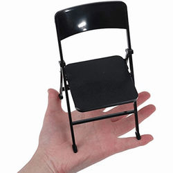 TEMU 1pc Folding Mini Chair, Dolls Folding Chair, Dollhouse Folding Chair, Miniature Furniture, Folding Chair, Foldable Chair Action Figure Accessories Dollhouse Accessories
