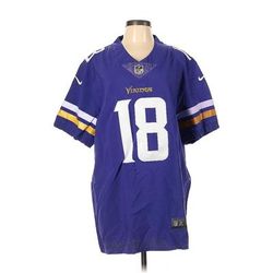 NFL Short Sleeve Jersey: Purple Tops - Women's Size Large