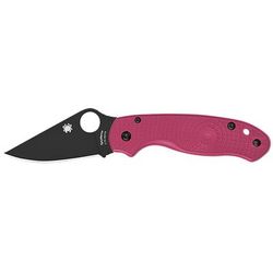 Spyderco Para 3 Lightweight Folding Knife 2.93in CTS BD1N DLC Plain Blade Pink FRN Handle C223PNBK