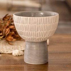 Textures in Grey,'Ivory and Grey Modern Ceramic Vase Handmade in Guatemala'