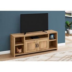 "TV STAND - 60"L / GOLDEN PINE RECLAIMED WOOD-LOOK - Monarch Specialties I 2744"