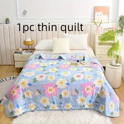 TEMU 1pc Fresh Summer Quilt Air Conditioning Quilt For Bedroom Sofa Office Home Bed