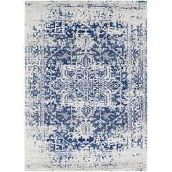 Tappeto Vintage Orientale Blu/Bianco 120x170
