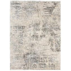 Tappeto salotto beige chiaro grigio astratto shaggy 120x170