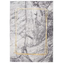 Tappeto soggiorno grigio oro astratto marmo 140x200