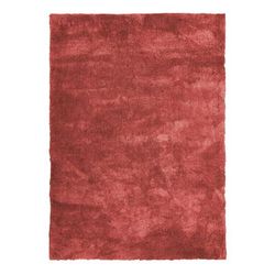 Tappeto a pelo lungo Wooly in argilla rossa 160x230