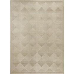 Tappeto da Interno/Esterno con Motivi 3D in Rilievo Beige 160x220