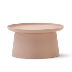 Tavolino da giardino rotondo in polipropilene D70cm rosa