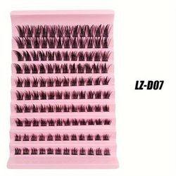 Individual Lashes 120pcs Cluster Lashes Diy Lash Extension 8-16mm Mix Length, Wispy Cluster Reusable False Eyelashes