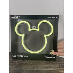 Disney Accents | Disney Mickey And Friends Yellowpop Led Neon Sign Nib New In Box Mickey | Color: Yellow | Size: Os