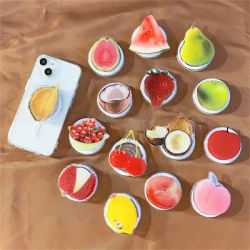INS Fruit Strawberry For Magsafe Magnetic Phone Griptok Grip Tok Stand For iPhone 15 Foldable
