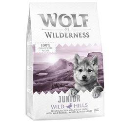 2 x 1kg Junior 'Wild Hills' - Duck Wolf of Wilderness Dry Dog Food