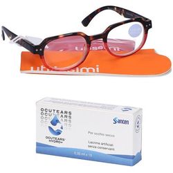 Set UTILISSIMI Occhiali da Lettura Avana/Rosso +3,00 Diottrie + Ocutea