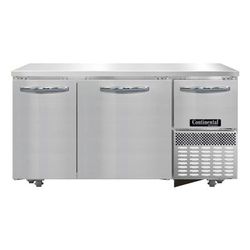 Continental FA60SN-U 60"W Undercounter Freezer w/ 3 Sections & 3 Doors, 115v, Reach-in, Stainless Steel