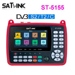Satlink ST-5155 DVB-S2+DVB-C+ DVB-T2 Combo MPEG4 HD H.265 satellite finder Meter 4.3 inch VS ST-5150 gtmedia V8 Finder2 pro max