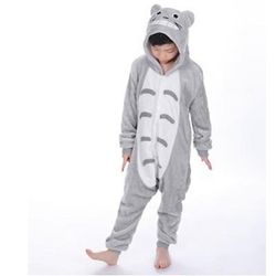 Costume da band di animali Pigiama Kigurumi Costume di fantasia Costume tutina Fantasia animale Gatto Totoro Caldo Comodo Bambini Unisex Ragazzi e Ragazze Natale Halloween Carnevale Feste Performance