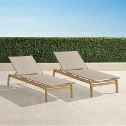 Set of 2 Ibiza Chaises in Natural Teak - Frontgate