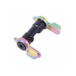 Guntec USA AR-15 Multi Degree Short Throw Ambi Safety Matte Rainbow Pvd Coated AMBI-STMD-M-RPVD