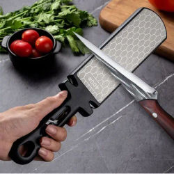 Affûteur de couteaux 5 en 1, barres diamantées 400/1000, couteaux de cuisine multi-outils, acier au tungstène, meulage en céramique, pierre à aiguiser Double face
