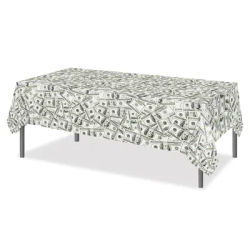 Nappe jetable à motif de Dollar américain, 100 Dollars, décoration d'anniversaire, 130x220cm, tapis de Camping, couverture de Table, fournitures de fête