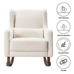 Babyletto Kai Rocker - Performance Natural Eco-Twill w/ Dark Legs