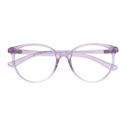 Female s round Clear Purple Plastic Prescription eyeglasses - Eyebuydirect s Moonglow