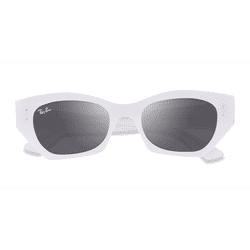 Unisex s geometric White Snow Eco Friendly,Plastic Prescription sunglasses - Eyebuydirect s Ray-Ban RB4430 Zena