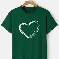 Love Perfume Summer Round Neck, Men's Short-sleeve T-shirt, Casual Wear, Men's Clothing