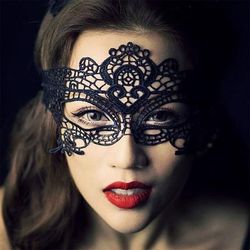Europa e america moda temperamento elegante sexy maschera per il viso in pizzo nero per le donne ragazze amante data regalo gioielli per feste