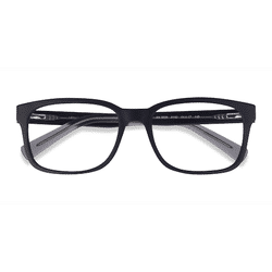 Unisex s square Matte Black Plastic Prescription eyeglasses - Eyebuydirect s Armani Exchange AX3029