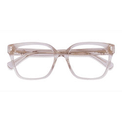 Unisex s square Clear Brown Acetate Prescription eyeglasses - Eyebuydirect s Ralph RA7158U
