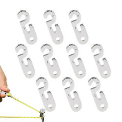 10PCS Adjustable Tent Rope Buckle S Type Rope Tensioner Outdoor Camping Tent Fastener Kit Reusable Rope Clamp Fixed Accessories