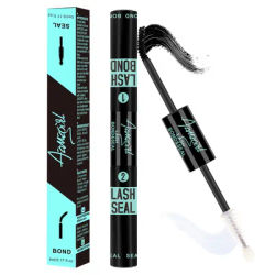 Amzgirl Lash Waterproof Bond and Seal Eyelash Cluster Glue10ml Long Lasting 72 Hours Black Cluster Lash Glue + Lash Seal 2 in 1