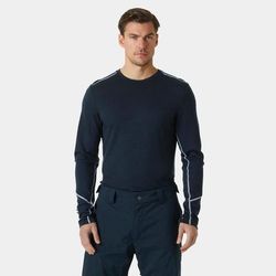 Helly Hansen Men's Lifa Merino Midweight Crew Base Layer Navy M