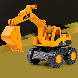 TEMU Excavator Toy Car Bulldozer Simulation Sliding Engineering Car, Beach Toy Car Perfect Birthday Gift