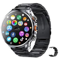 imosi h18 smart watch 1,95 pollici smartwatch fitness corsa orologio 4g contapassi promemoria chiamate cardiofrequenzimetro compatibile con smartphone uomo gps lungo standby chiamate in vivavoce ip 67