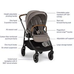 Nuna SWIV Lightweight Stroller - Granite