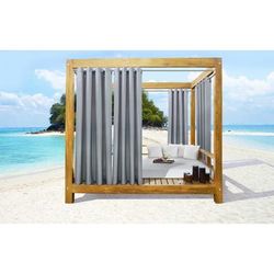 Wide Width Seascapes Light Filtering Grommet Outdoor Curtain Panel Pair by Outdoor Decor by Commonwealth in Alloy Grey (Size 50" W 108"L)