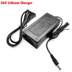 DC 42V 2A Smart Charger DC 5.5X2.1mm For 10S Lithium Battery Group 36V 8AH 10AH 12AH 14AH With EU US Plug 110V 220V AC