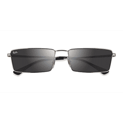 Unisex s rectangle Light Gold Metal Prescription sunglasses - Eyebuydirect s Ray-Ban RB3741 Emy
