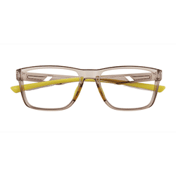 Male s square Clear Gray Plastic Prescription eyeglasses - Eyebuydirect s Dual