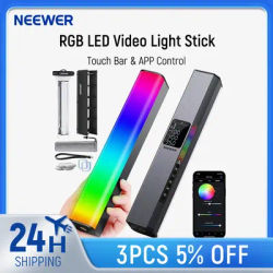 NEEWER RGB LED Video Light Stick, Touch Bar & APP Control, Magnetic Handheld Photography Lighting Wand, Dimmable 3200K~5600K