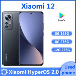 Xiaomi 12 5G Smartphone HyperOS 2.0 Global Version Qualcomm Snapdragon 8 Gen1 6.28inchs 50MP 32MP 67W used phone
