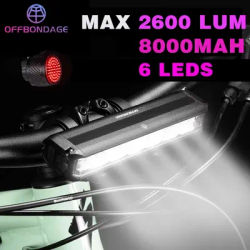 OFFBONDAGE Bicycle Light Front Bike Light Waterproof Flashlight USB Charging MTB Road Cycling Lamp Accessories