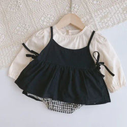 Ensemble de vêtements de printemps pour bébés filles, 2 pièces, vêtements pour frères et sœurs, body pour grandes sœurs, costume pour tout-petits, 2024